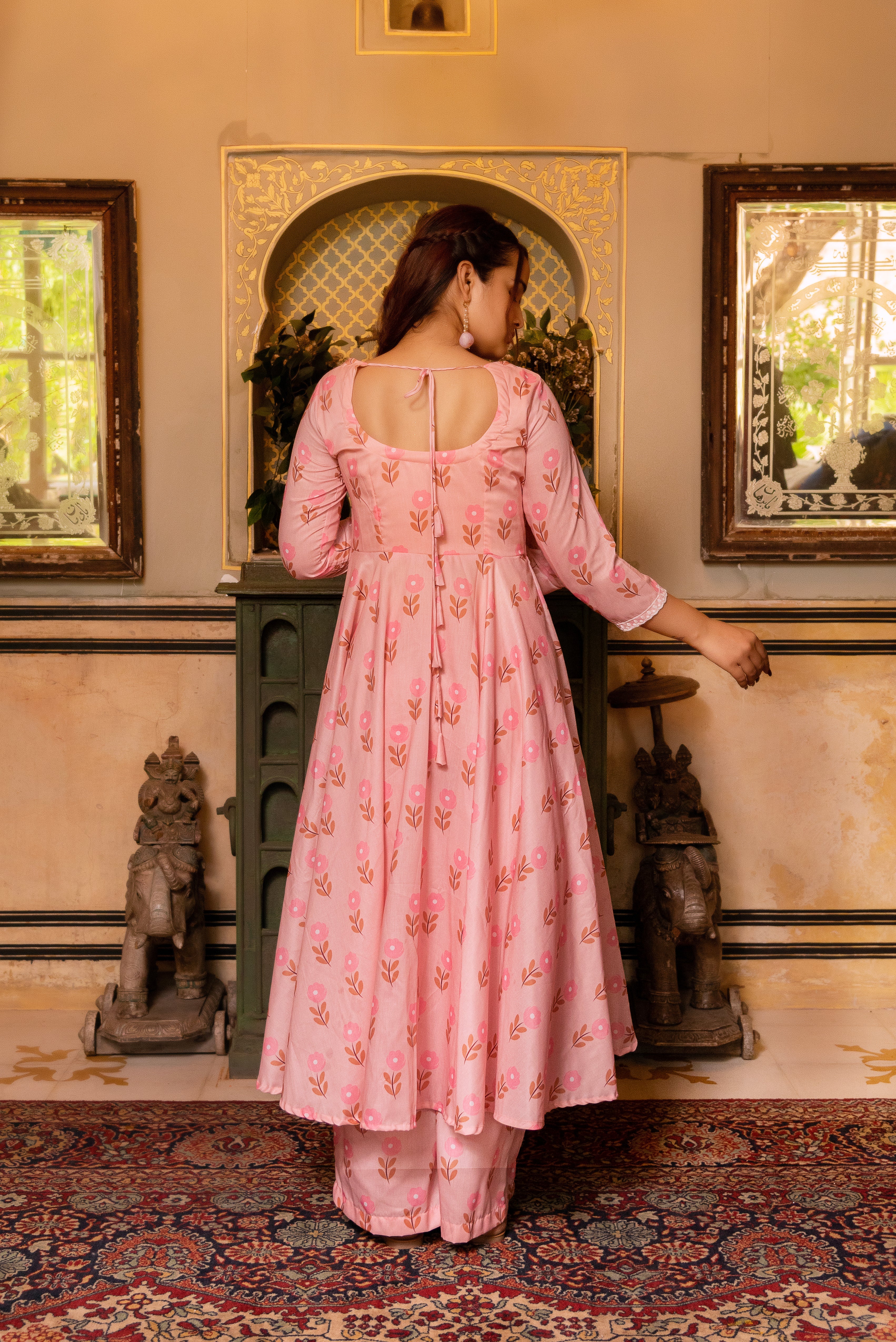 GAURANGI RUTVI MUSLIN PRINTED ANARKALI SET