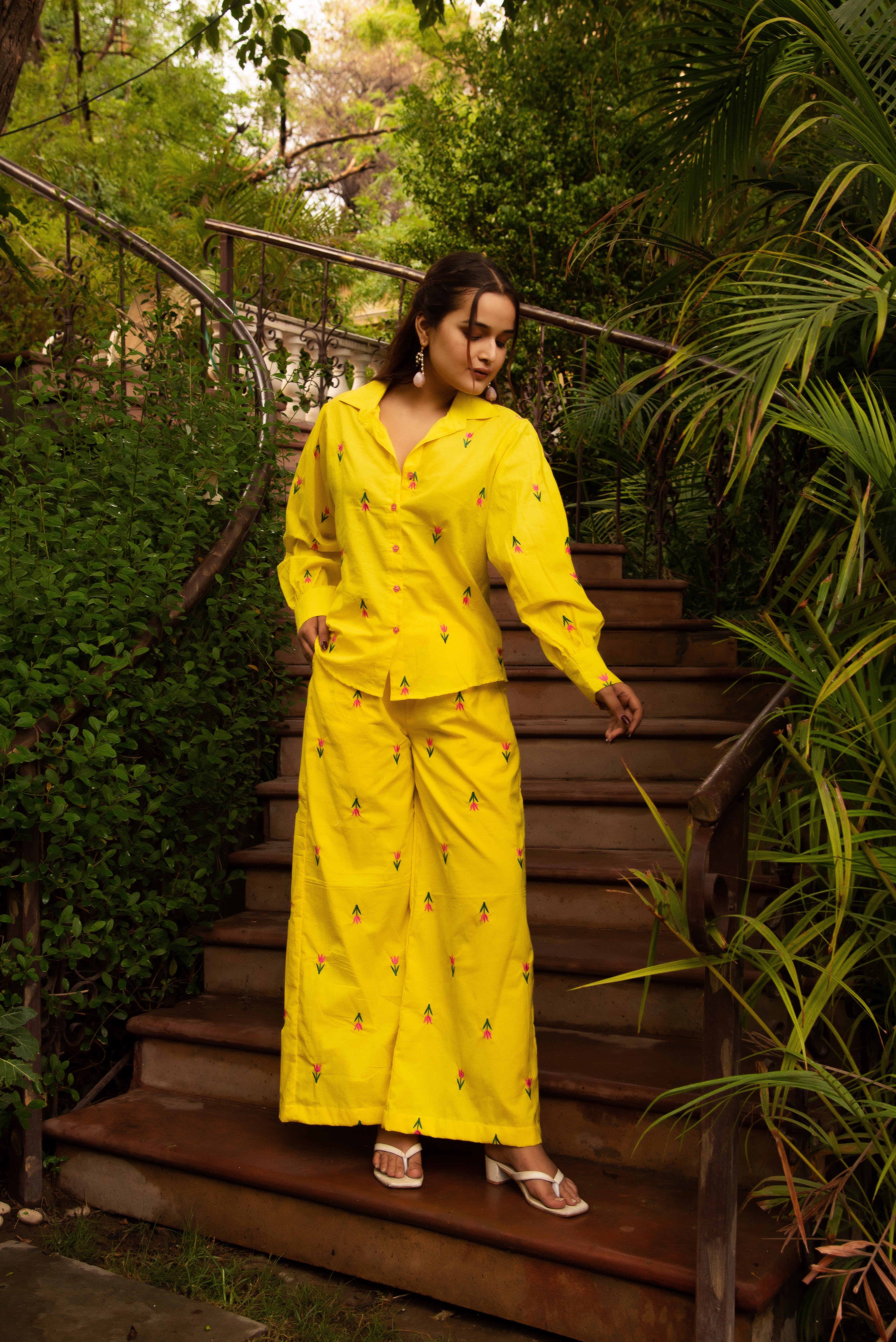 GAURANGI IRA YELLOW EMBORIDERY CO-ORD SET