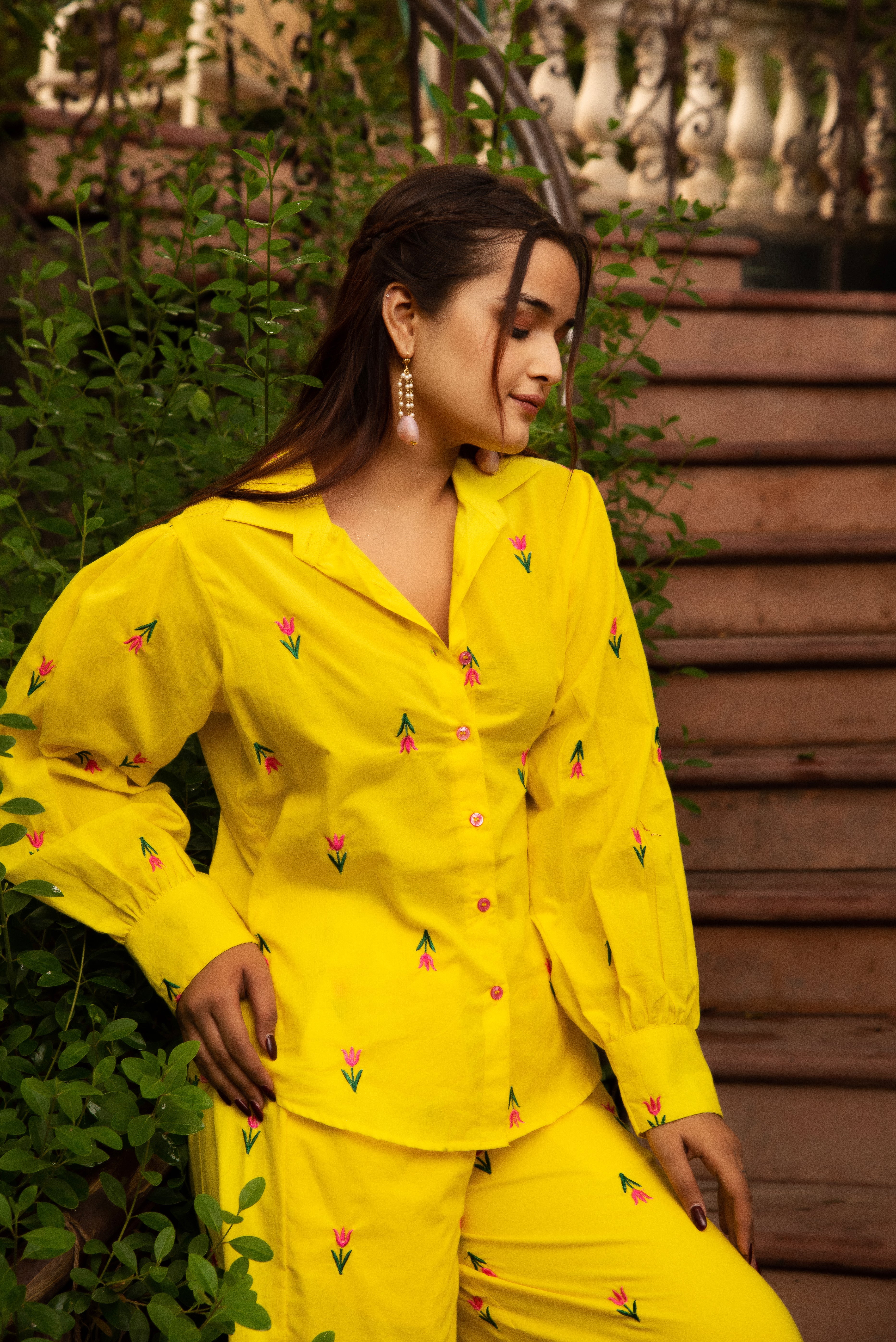 GAURANGI IRA YELLOW EMBORIDERY CO-ORD SET