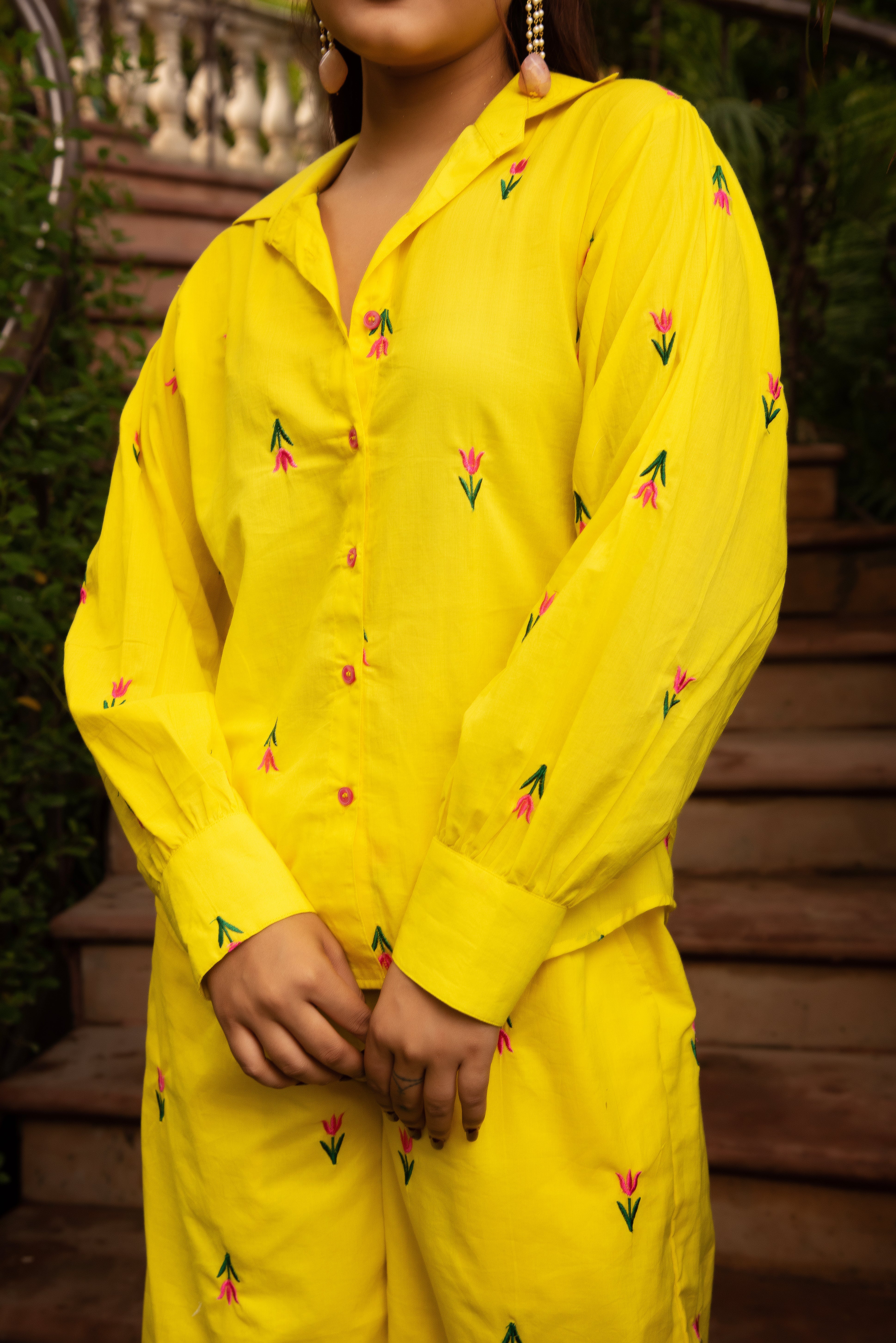 GAURANGI IRA YELLOW EMBORIDERY CO-ORD SET